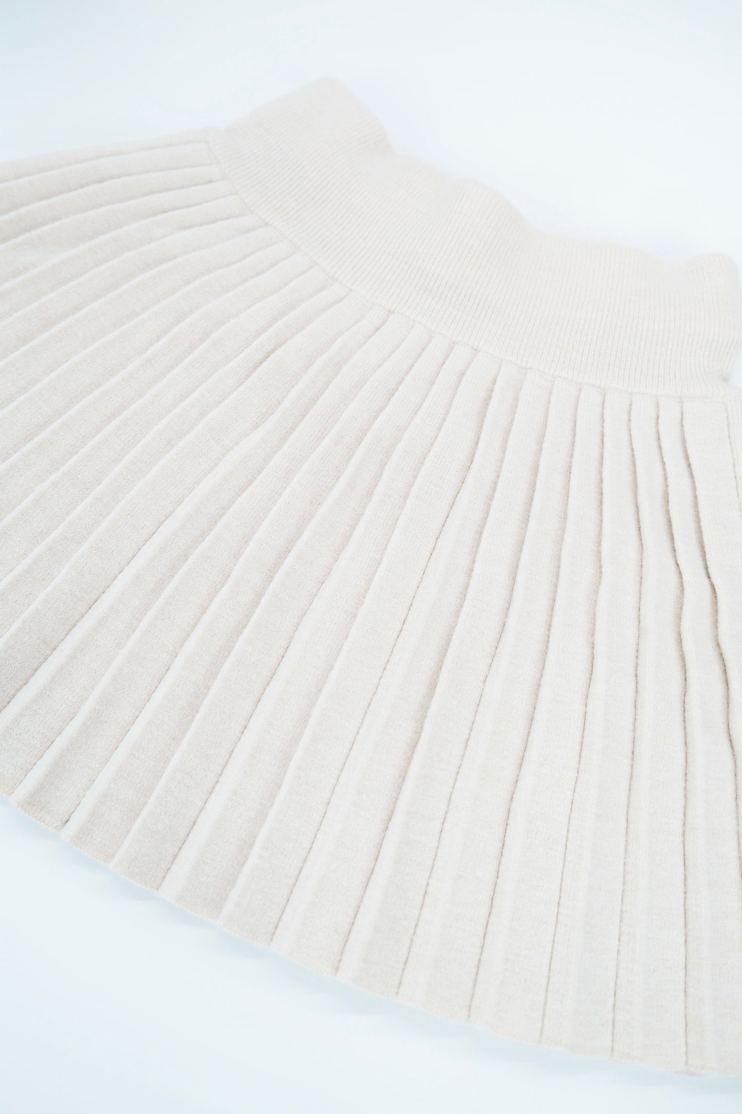 V-Neck Knit Cardigan & Pleated Skirt Set