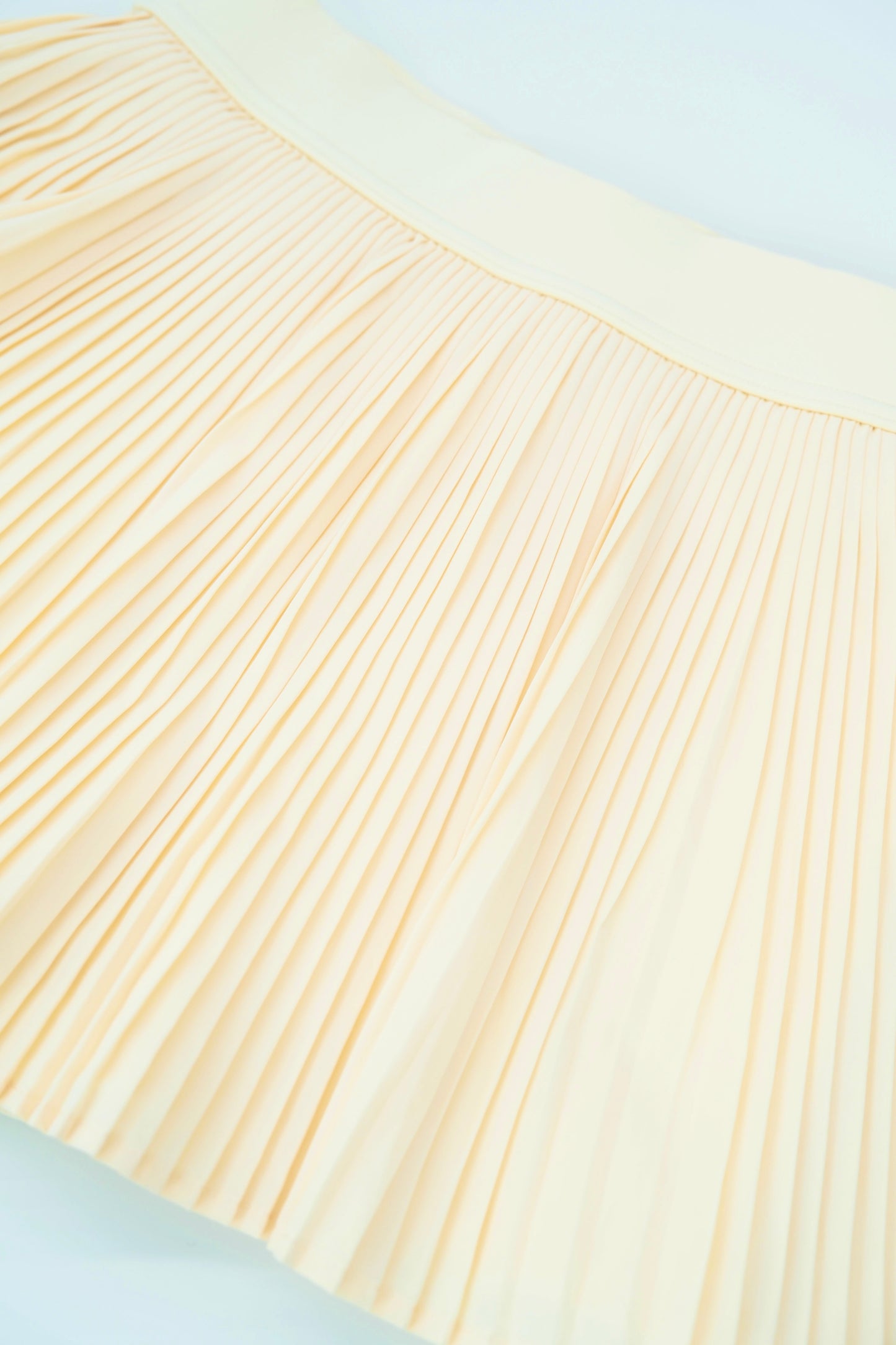 Butter Yellow Yoga Tank Top & Pleated Skirt Set