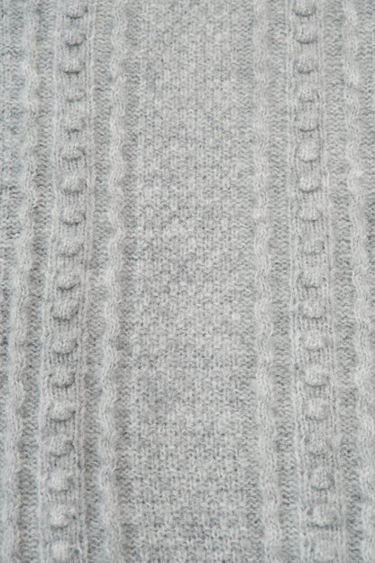 Grey Cable Knit Dress