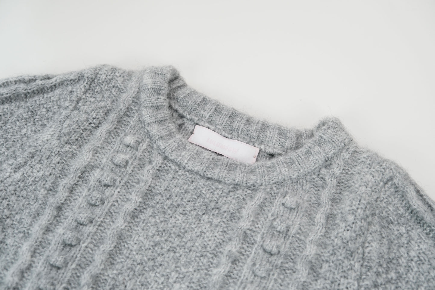 Grey Cable Knit Dress