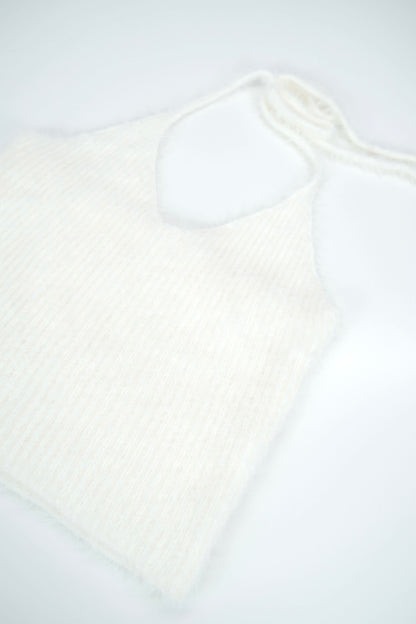 Mohair Cardigan, Vest & Skirt Trio Set