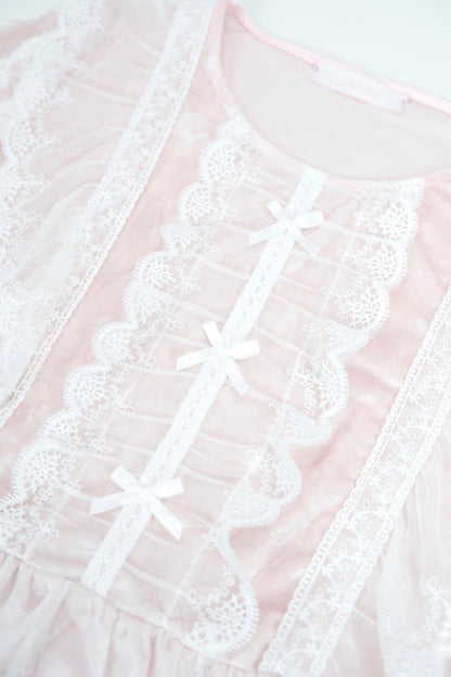 Bow-Detailed Lace Thermal