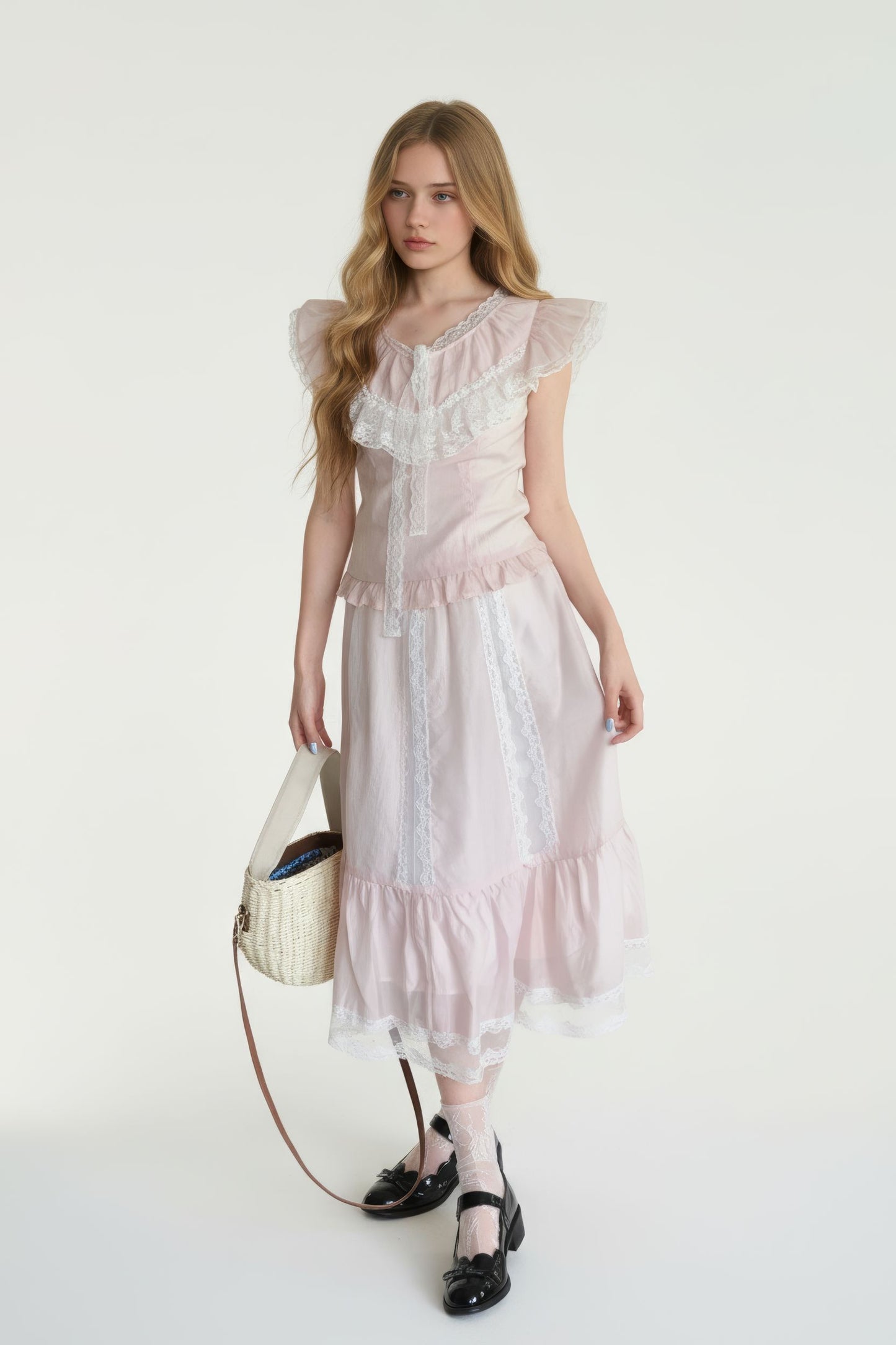 Ruffle Hem Maxi dress Set