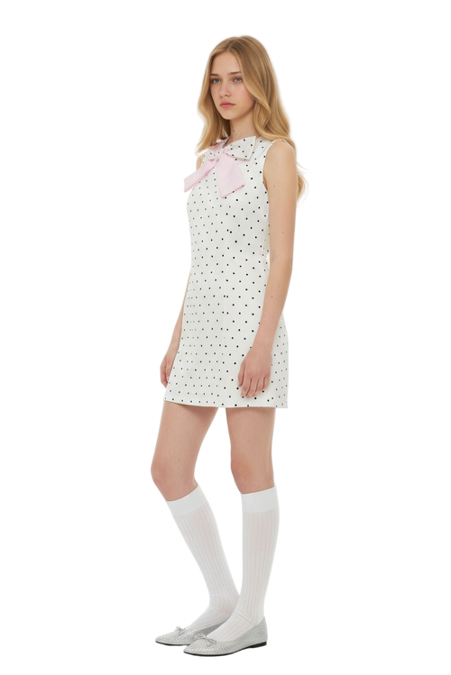Polka Dots Sleeveless Dress