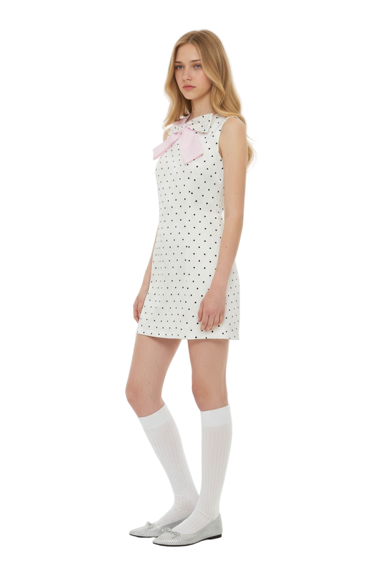 Polka Dots Sleeveless Dress