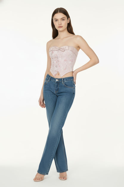 Wild Rose｜ Bow Detail Boned Bustier