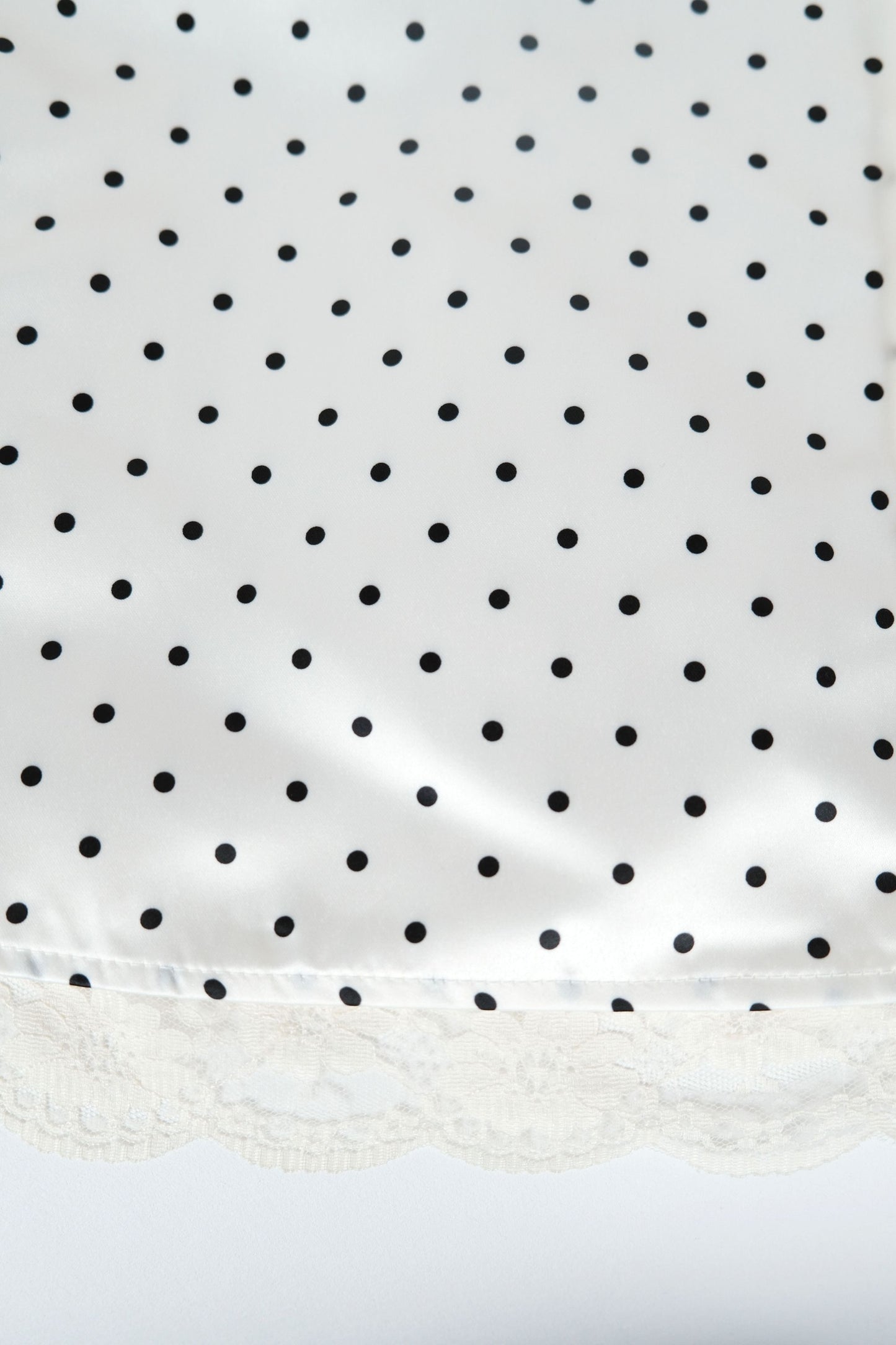 Polka Dot Satin-Slip Dress