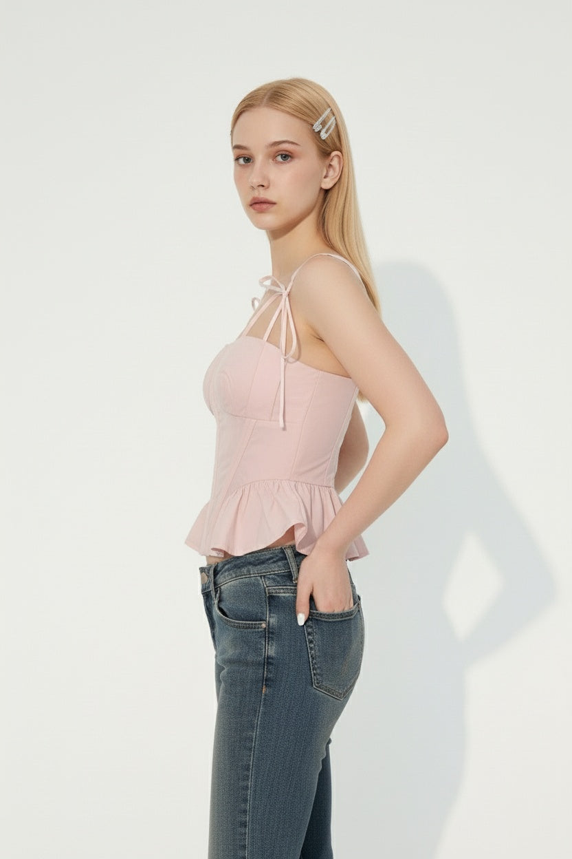 Blush Pink Corset Top