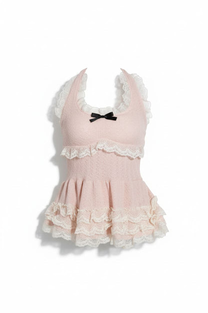 Pink Lace-Trim Camisole