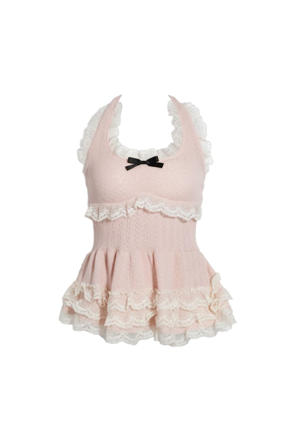 Pink Lace-Trim Camisole
