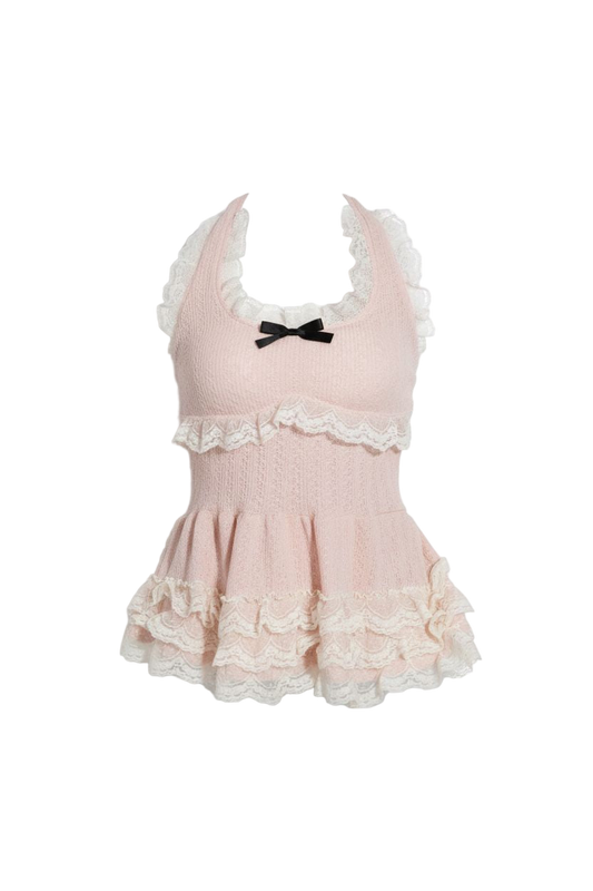Pink Lace-Trim Camisole