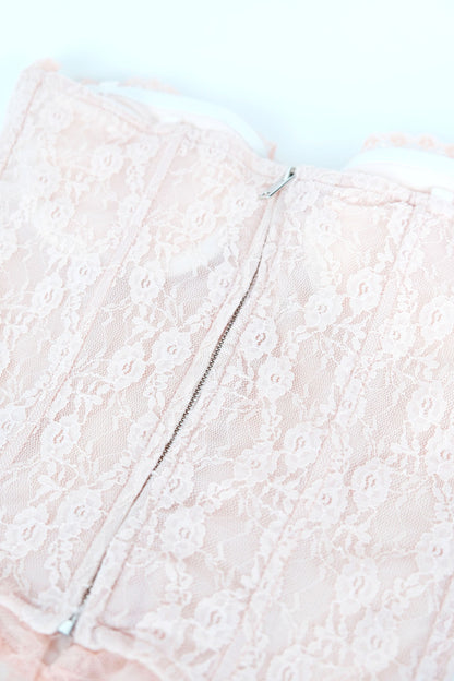 Pink Lace Corset Top