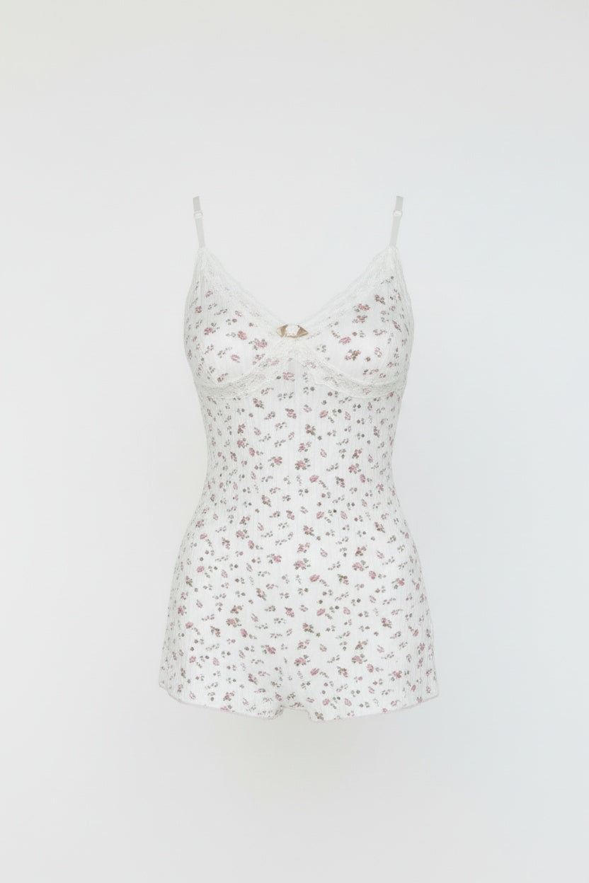 Pastel Floral camisole romper for Homewear