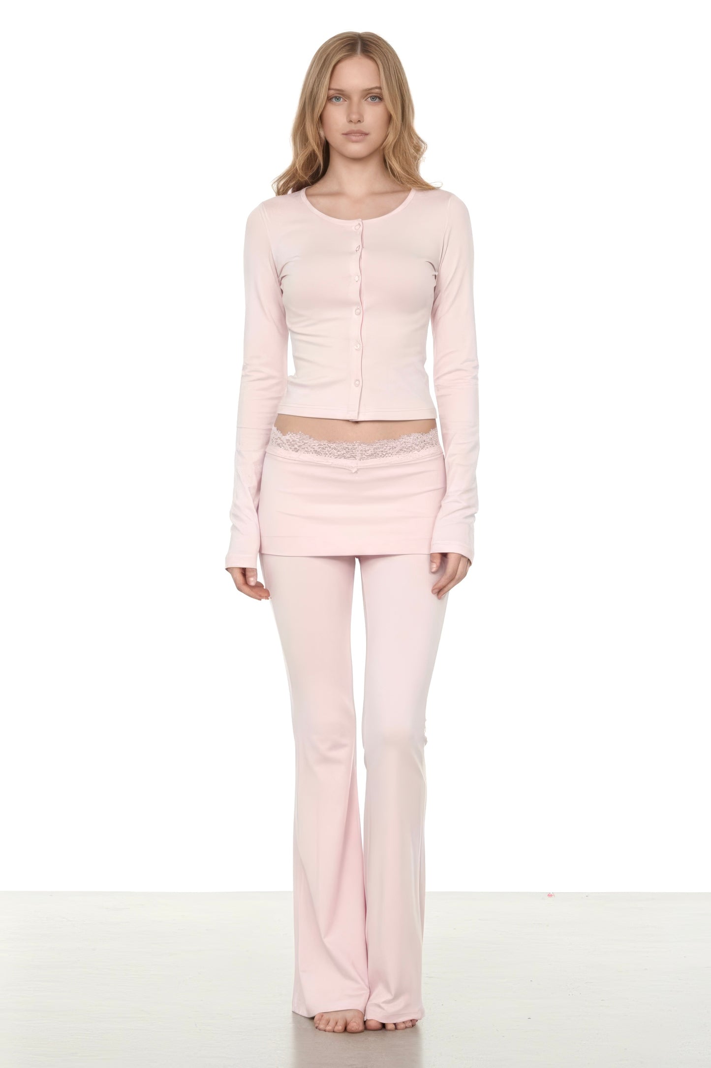 Cozy long sleeves & foldover pant outfit