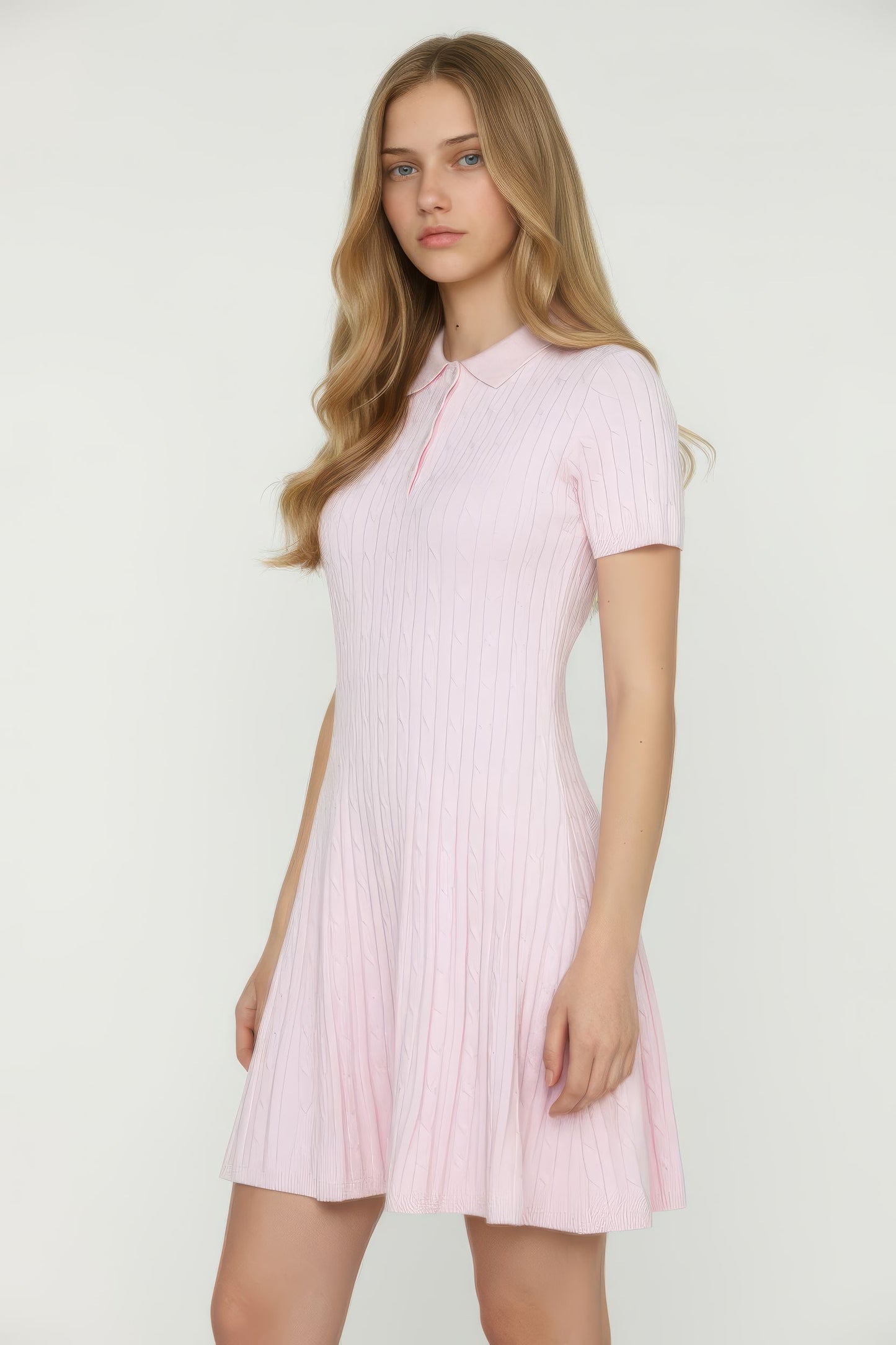 Classic Polo Neck Sweater Dress