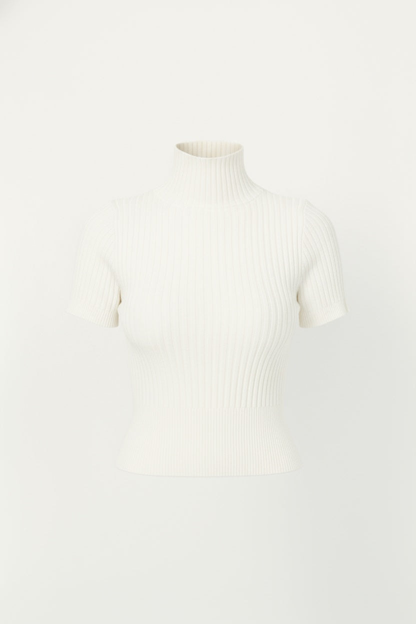 Classic High-Neck Knit Top