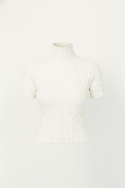 Classic High-Neck Knit Top