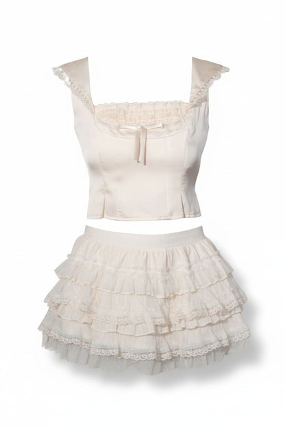 Satin Pink Apricot Top