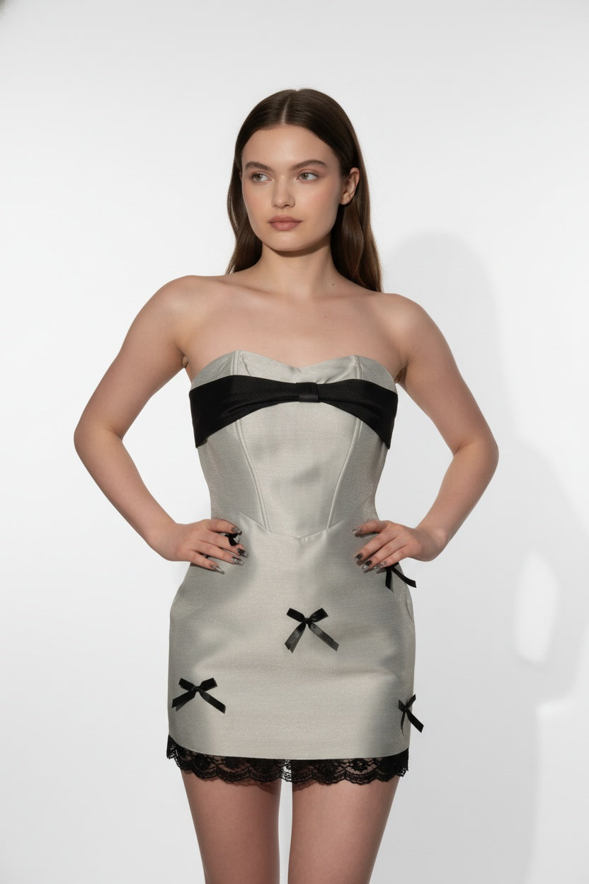 Flirty Bow-Front Mini Dress