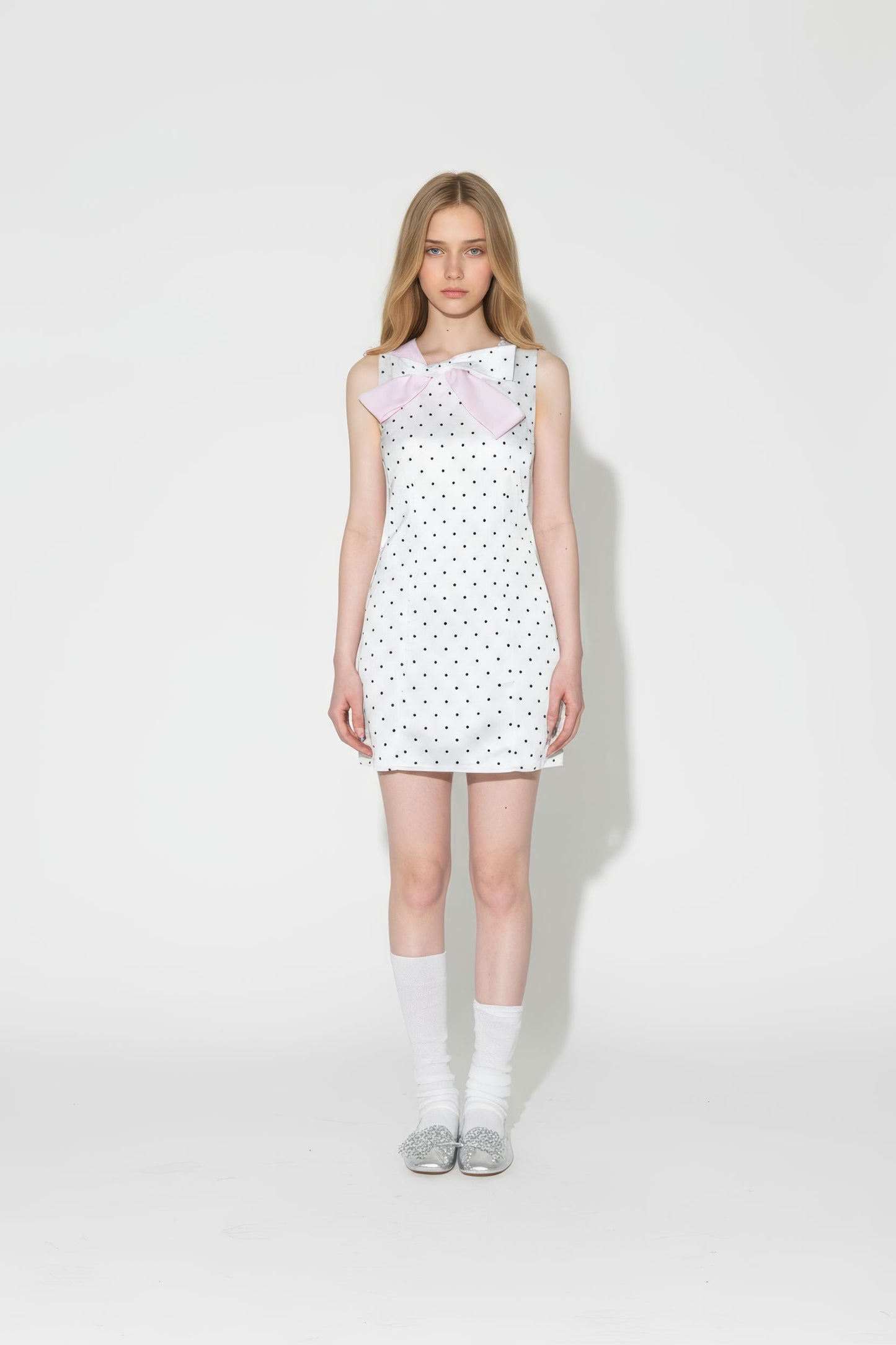 Polka Dots Sleeveless Dress