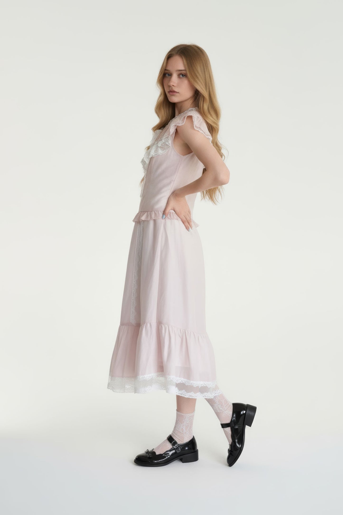 Ruffle Hem Maxi dress Set