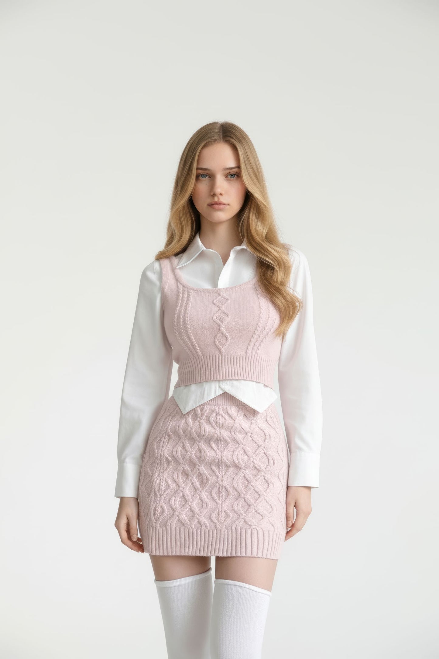 Knit Tank and Fitted Skirt Set