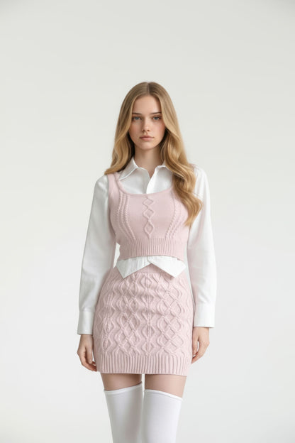 Knit Tank and Fitted Skirt Set