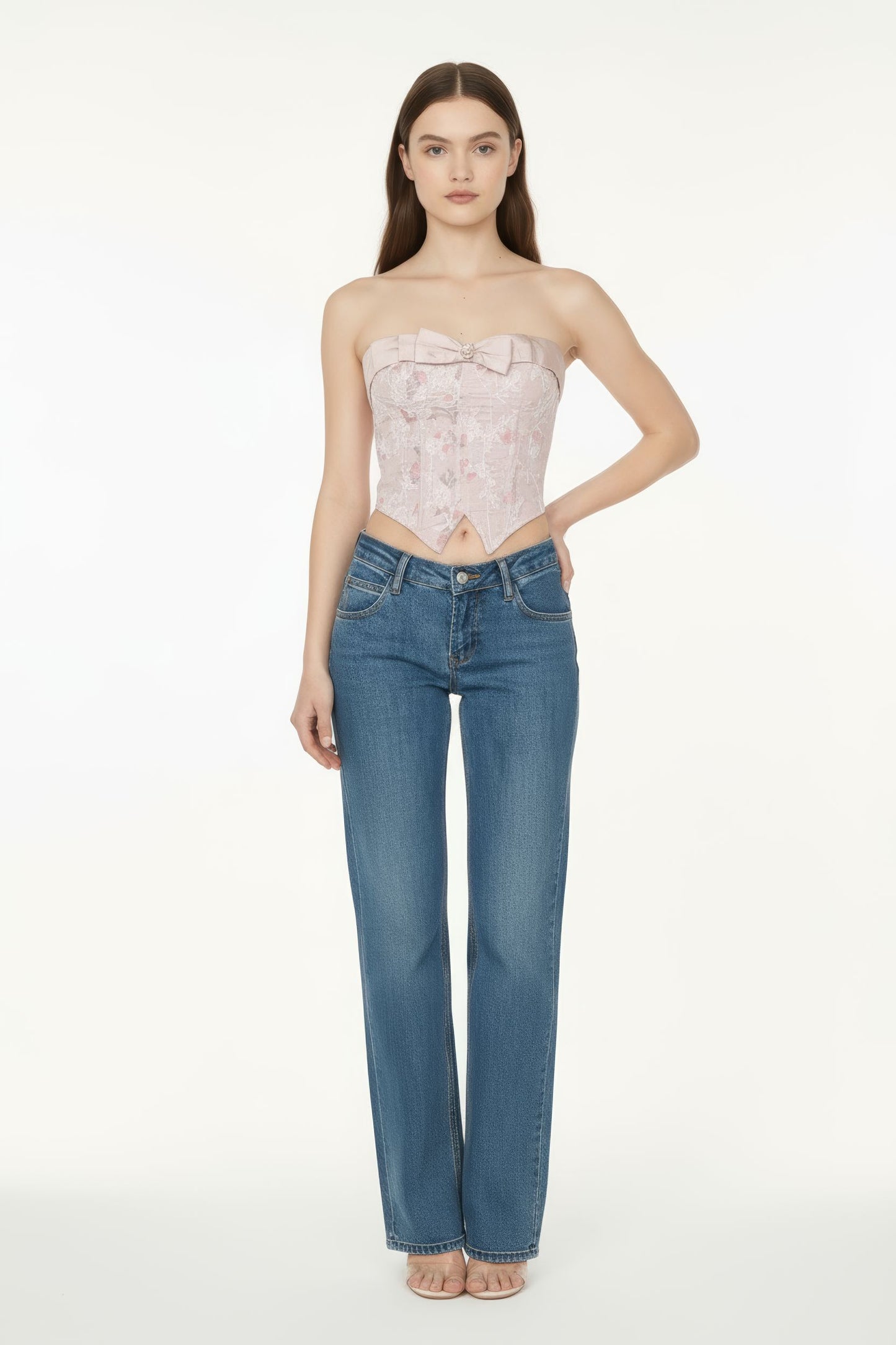 Wild Rose｜ Bow Detail Boned Bustier