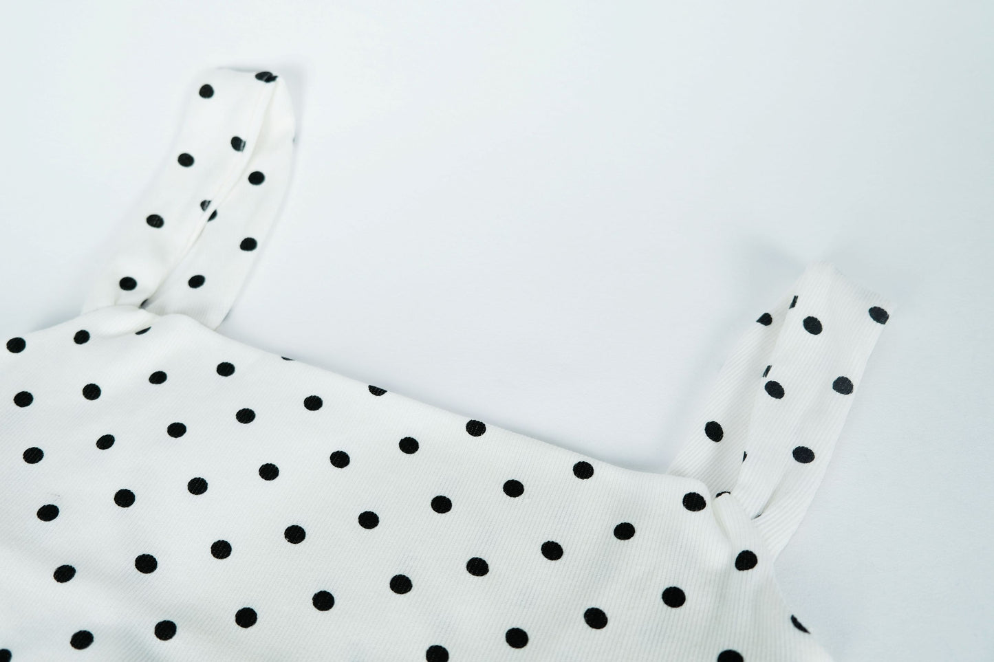 Bow-back black polka dot maxi dress