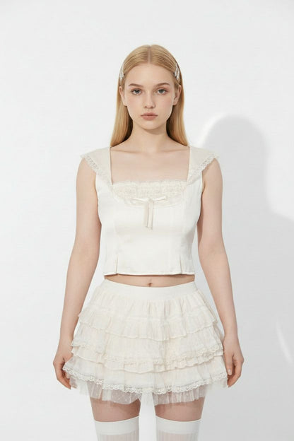 Satin Pink Apricot Top