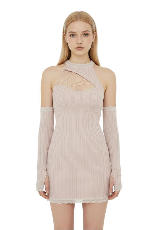 Off-Shoulder Knit Dress