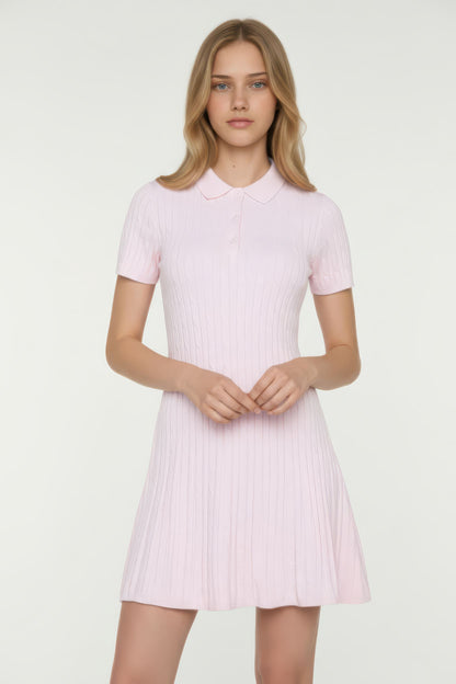 Classic Polo Neck Sweater Dress
