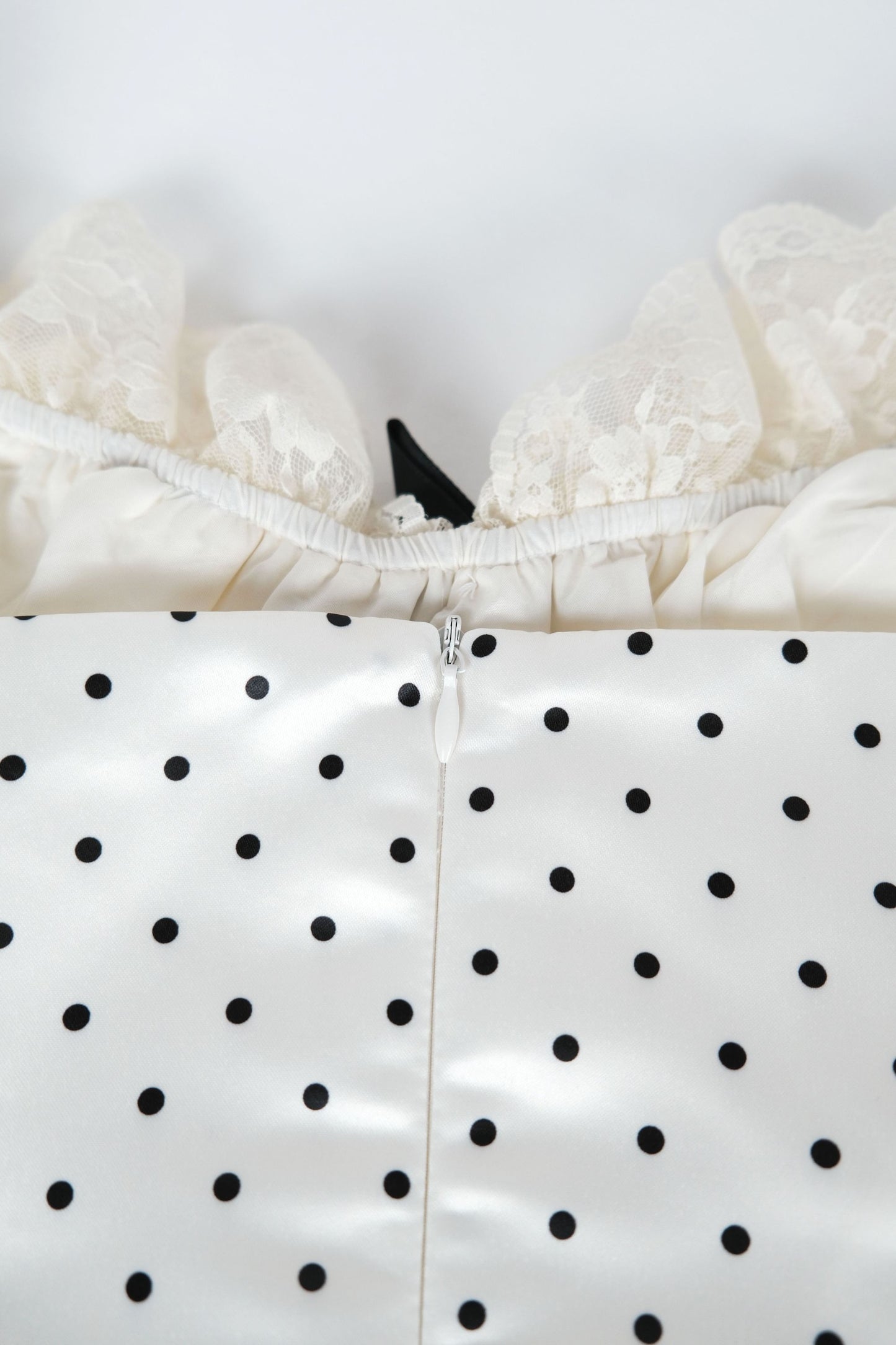 Polka Dot Satin-Slip Dress