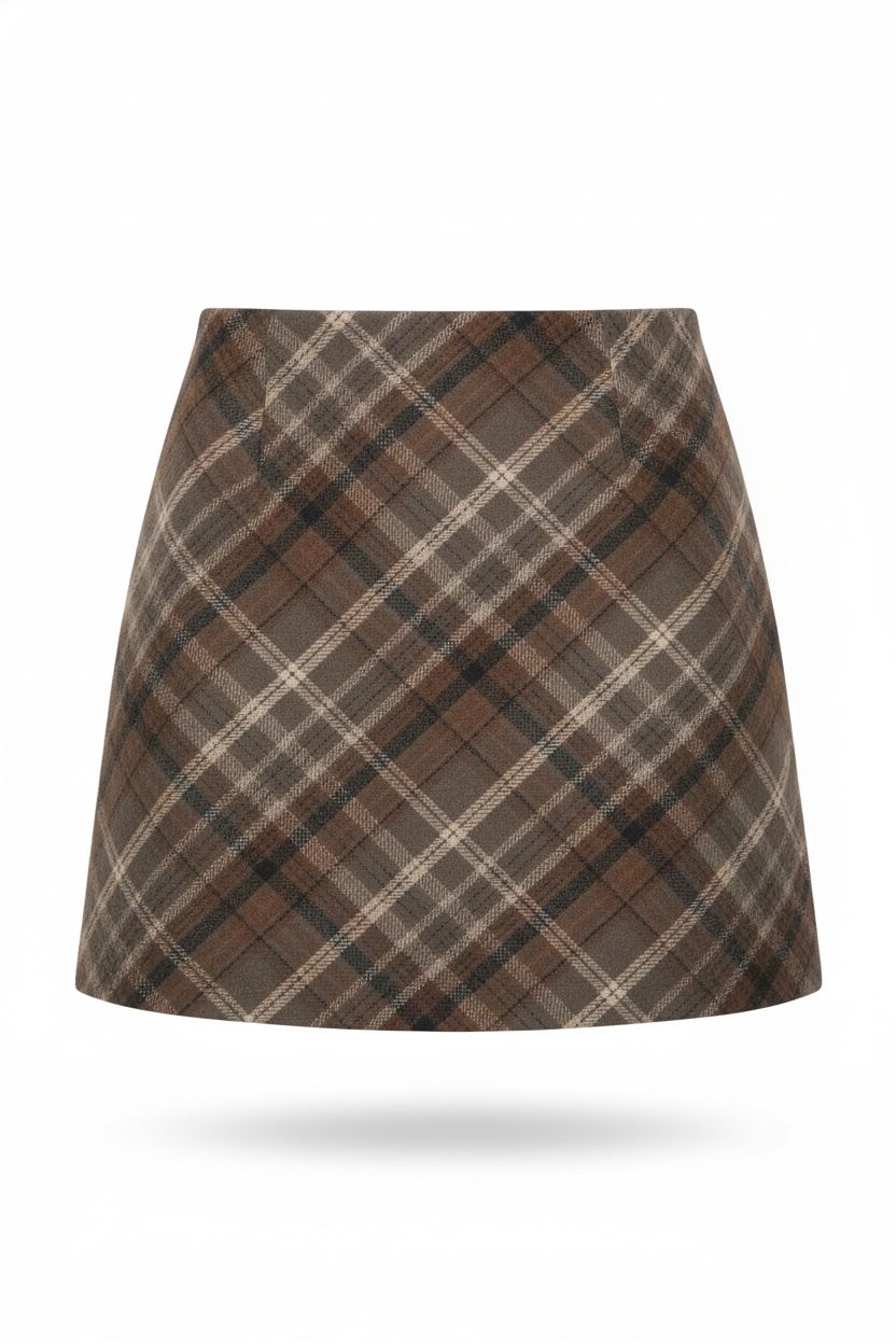 Scottish Tartan Wool Mini Skirt