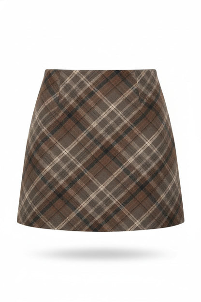 Scottish Tartan Wool Mini Skirt