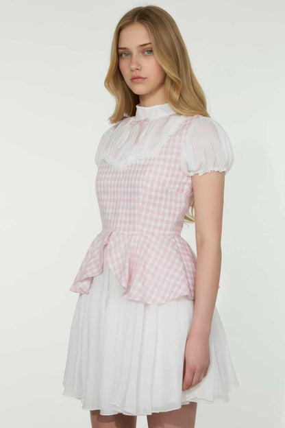 Gauze Plaid Dress Fabric