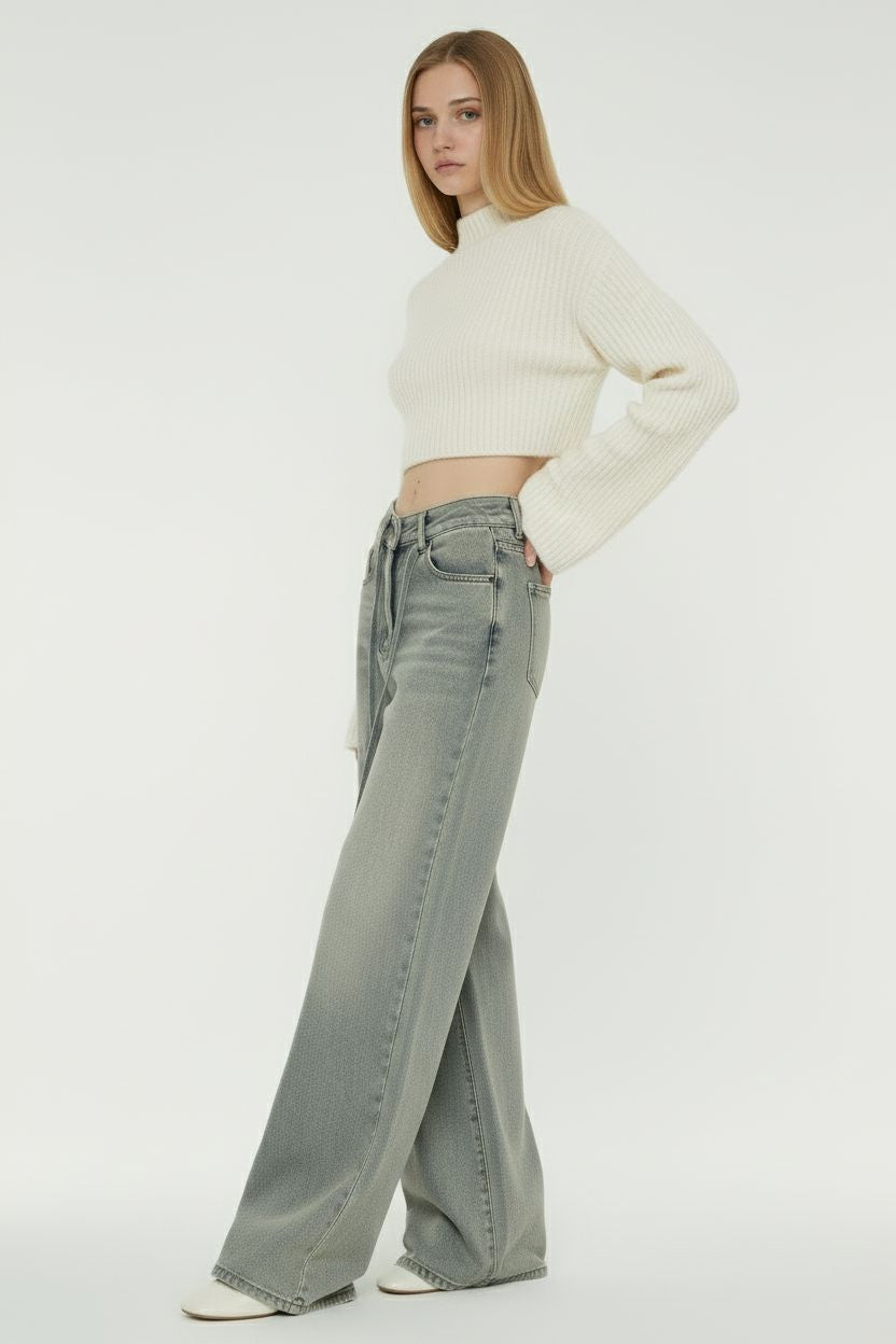 oose Cropped Knit Sweater – Cozy Lazy Fit