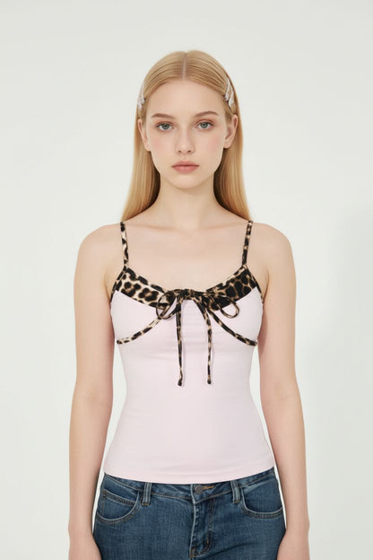 Pink Leopard Print Camisole