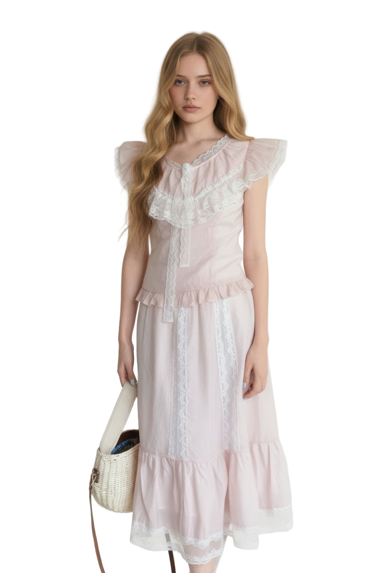 Ruffle Hem Maxi dress Set