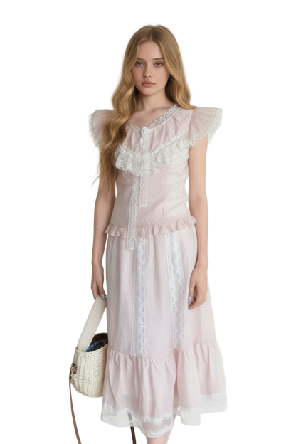 Ruffle Hem Maxi dress Set