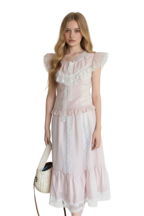 Ruffle Hem Maxi dress Set