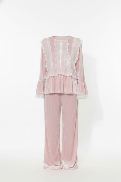 Bow-Detailed Lace Thermal