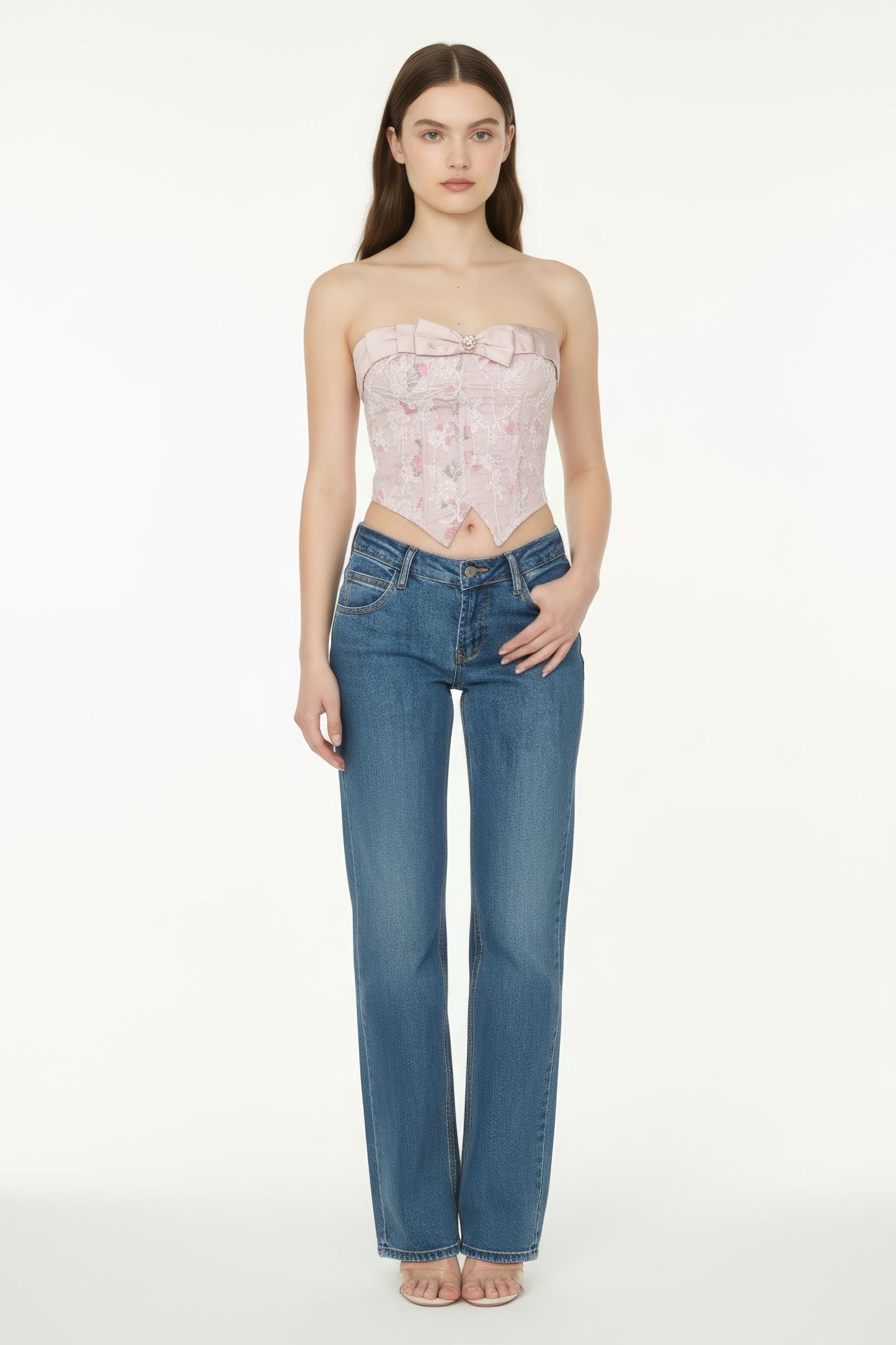 Wild Rose｜ Bow Detail Boned Bustier