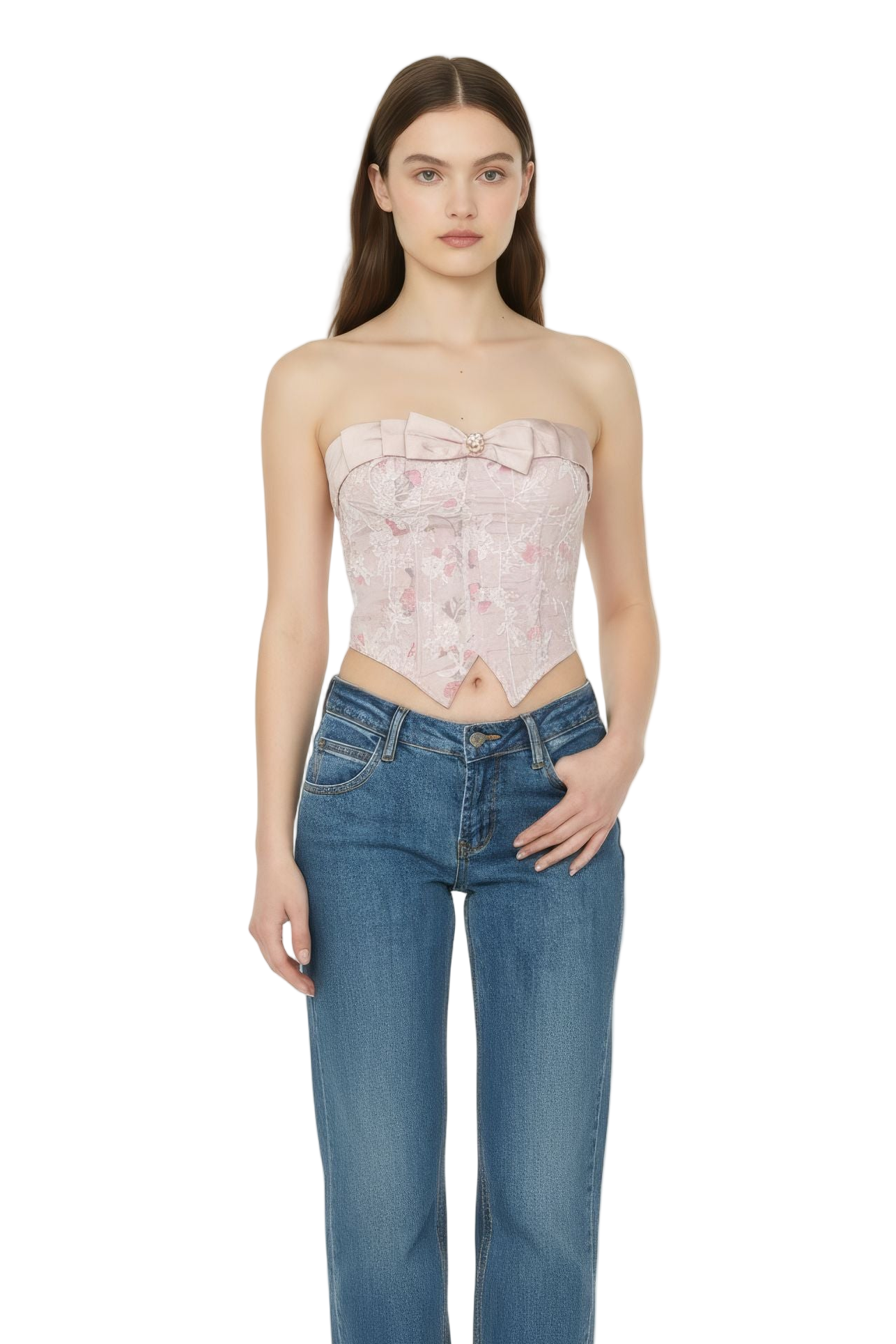 Wild Rose｜ Bow Detail Boned Bustier