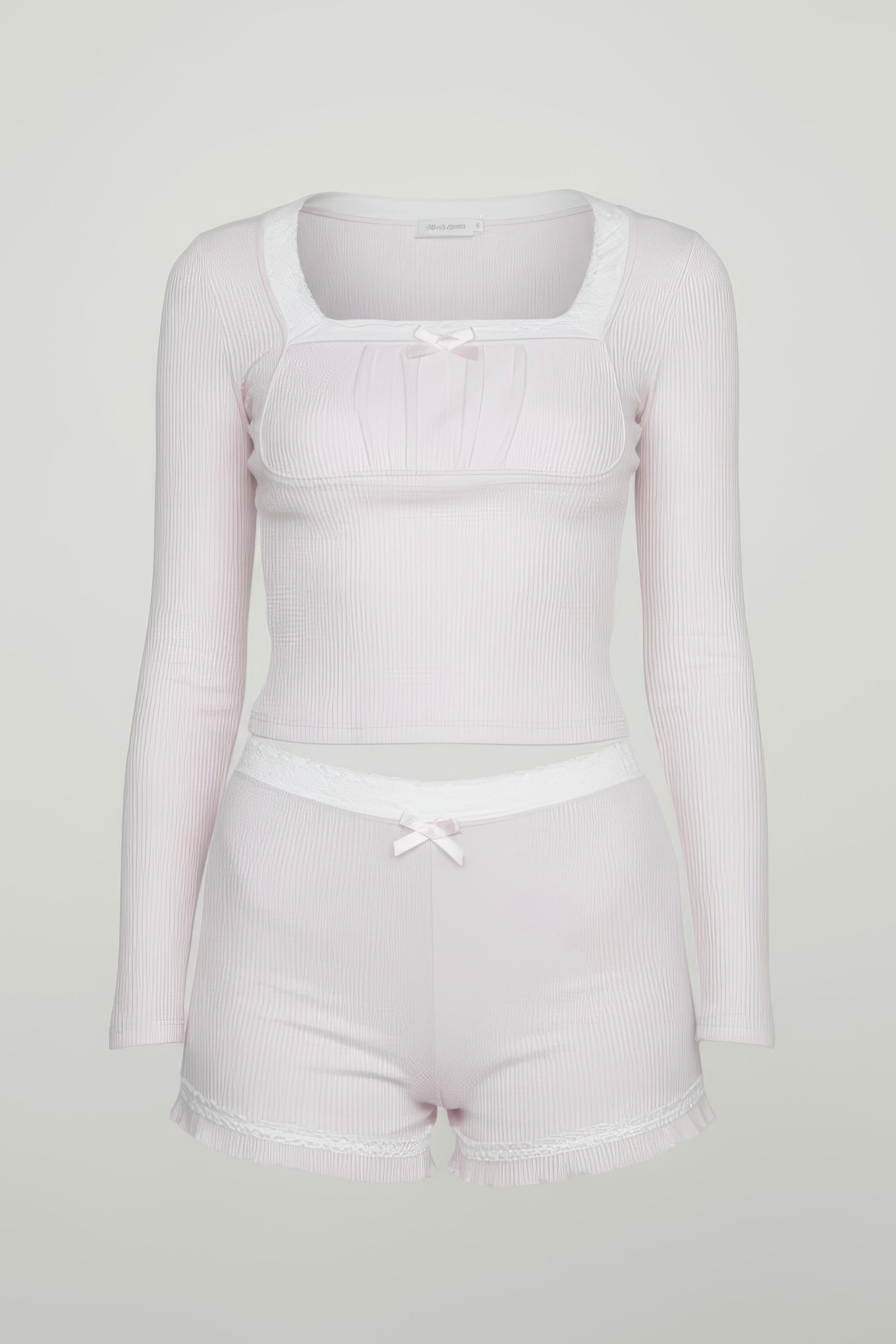 Lace Trimmed Two-Piece Loungewear