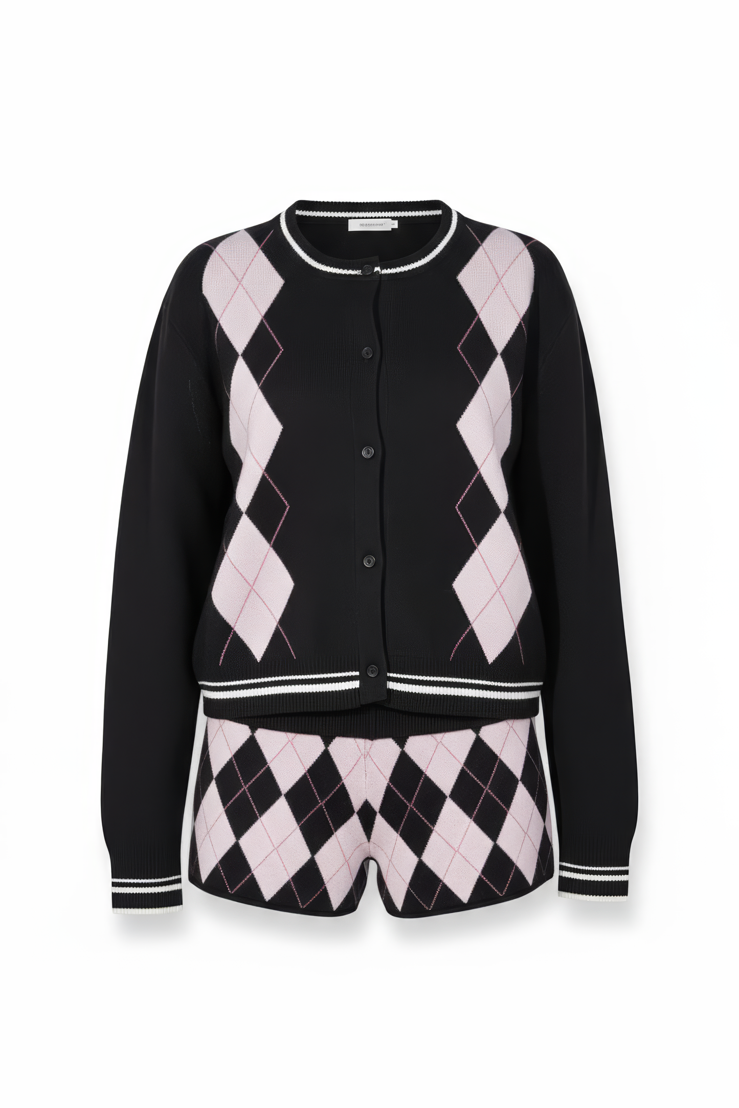 Tartan Print Sweater & Pants Suit