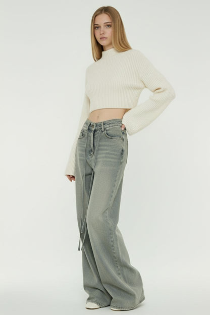 oose Cropped Knit Sweater – Cozy Lazy Fit