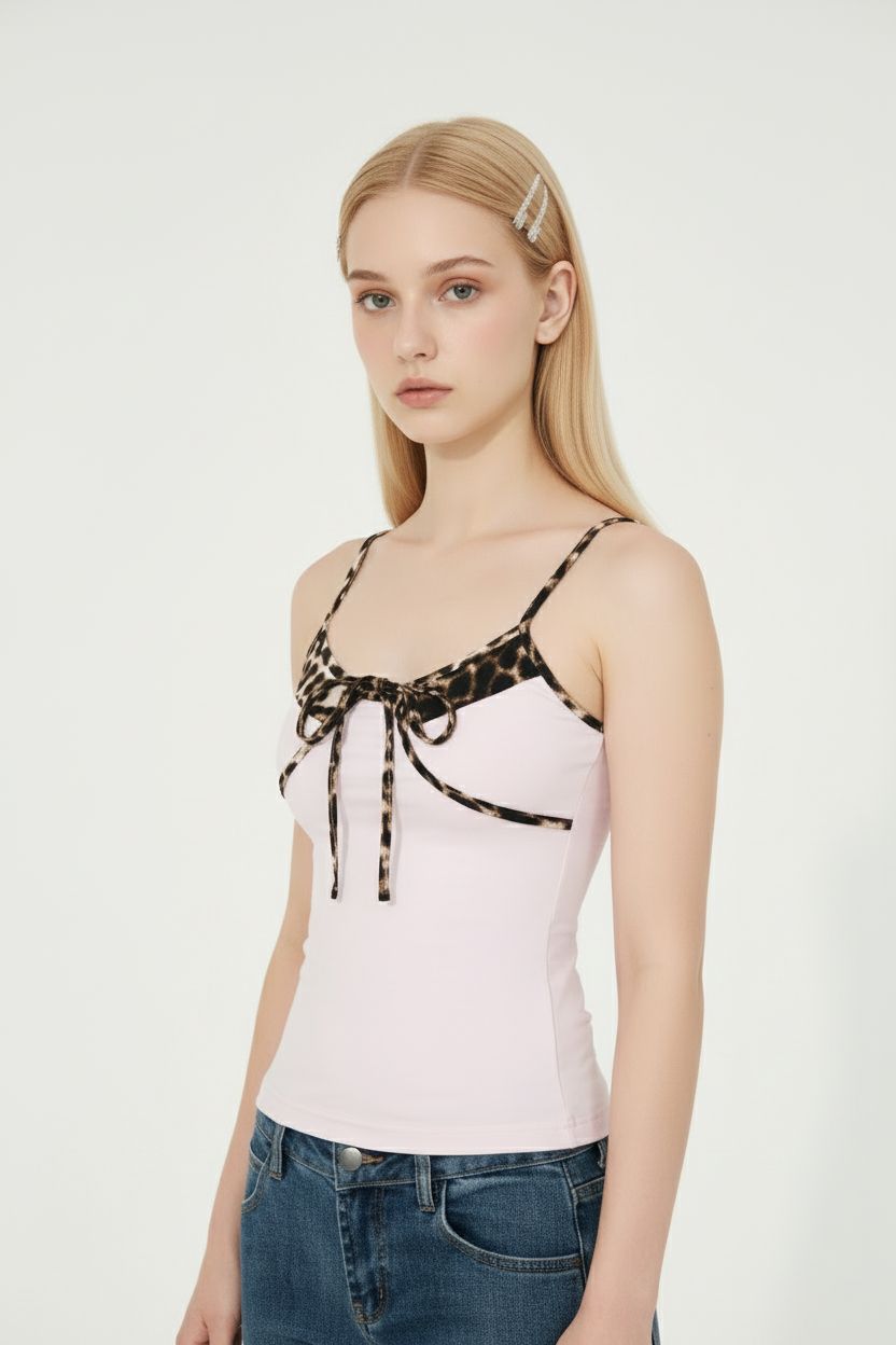 Pink Leopard Print Camisole
