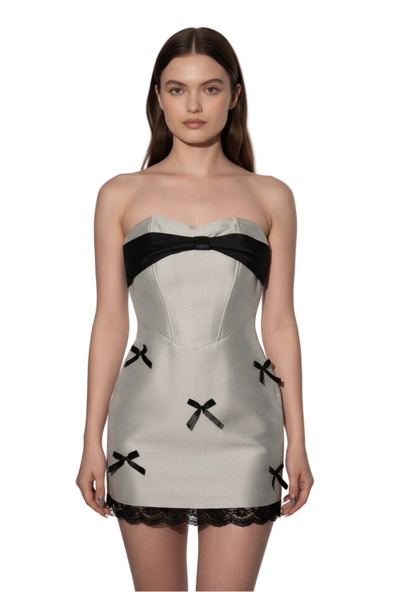 Flirty Bow-Front Mini Dress