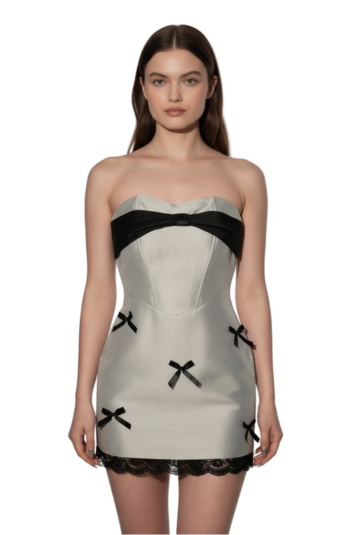 Flirty Bow-Front Mini Dress